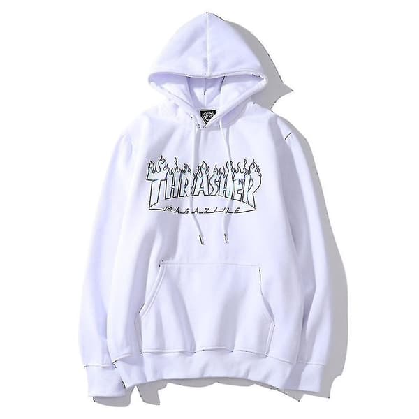 Unisex Thrasher Hettegenser Bokstavtrykt Genser Snøring Hette Med Lomme