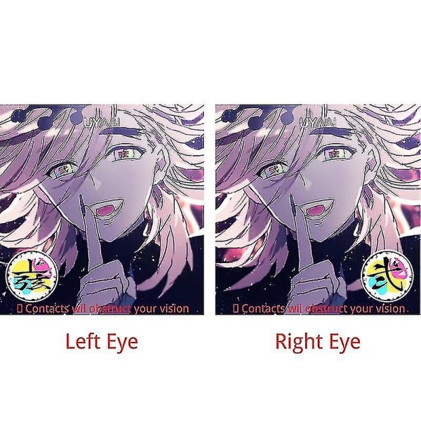 2st/par Årliga kontaktlinser för ögon Colorcon Cosmetics Cosplay Lins Cosplay Makeup Anime Tillbehör Färgade linser Douma