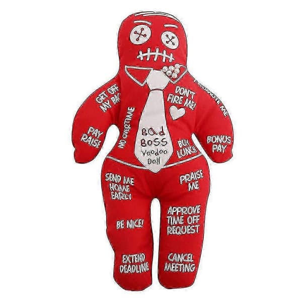 Dålig Chef Voodoo Docka Stressreducerare Bästa Nyhetspresent För Rosa Elefant Utbyte Polyester Semesterfest Presenter snabb-Bra Red