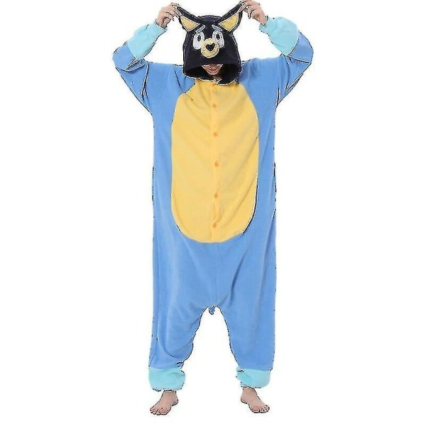 Djurdjur för vuxna, tecknade hund-onesies, pyjamas, Halloween-kostymer, jumpsuit, julklapp Bluey 140 125