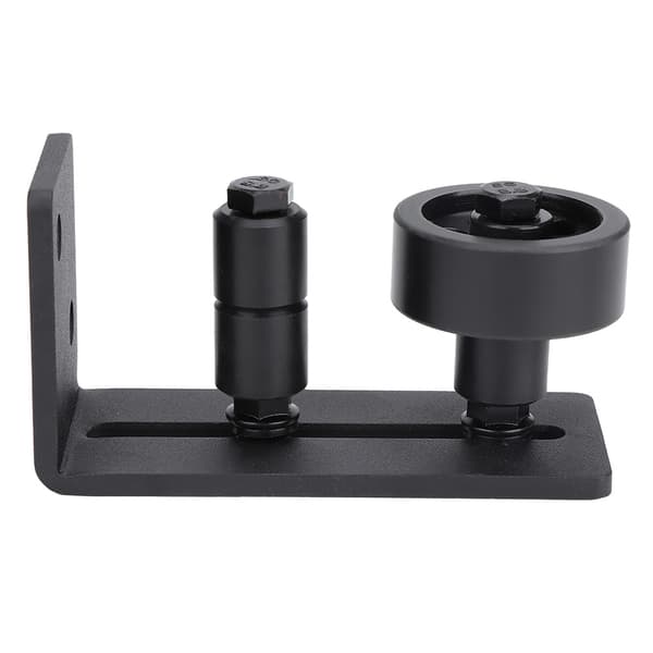 Adjustable Carbon Steel Floor Guide for Sliding Barn Door - Double Roller with a Small Roller