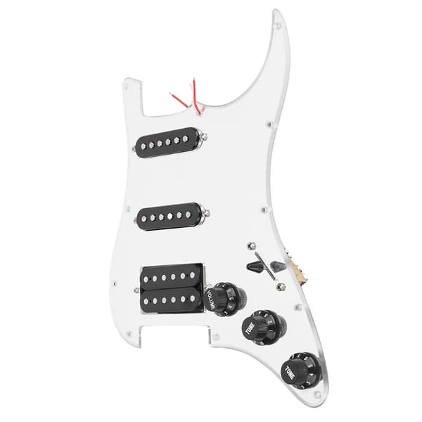 11-hulls forhåndskoblet pickguard-pickup-sett tilbehør for elektrisk gitar