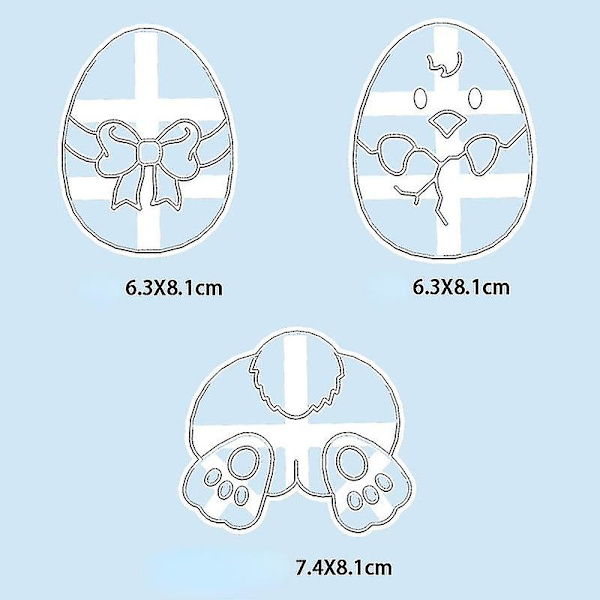 5-pack Cartoon Kyckling Kanin Ägg Cookie DIY Bakverktyg Påsk Cookie Form Jd4 Easter Chick