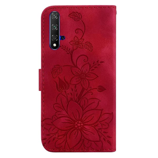 Læder Telefon Cover Til Huawei nova 5T / Honor 20 Red