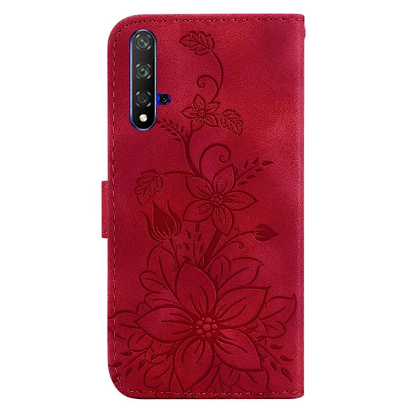 Läderfodral för Huawei nova 5T / Honor 20 Red