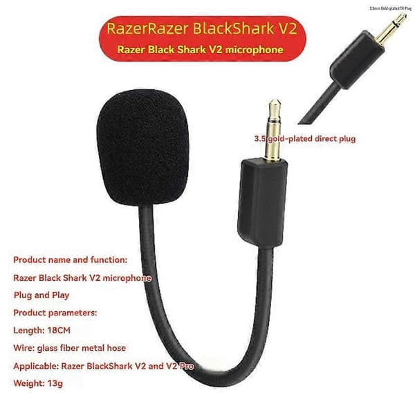 Mikrofon avtakbar mikrofon for Razer Blackshark V2/V2 Pro