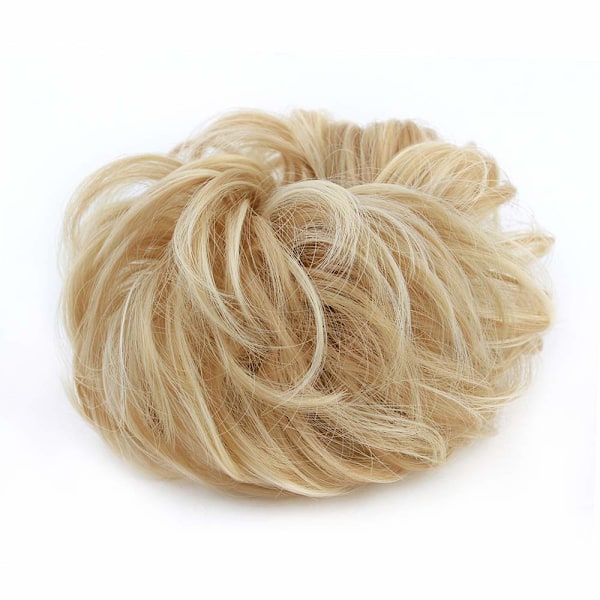 1 st Rufsigt Hårknut Hårförlängning Lockigt Vågigt Rufsigt Syntetiskt ChignonKompatibel med Kvinnor Uppsatt Hårklämma Ash Blonde & Bleach Blonde##