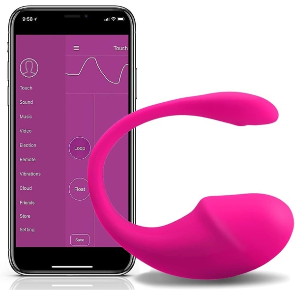 Smart silikone bækkenbundsmuskeltræning til kvinder Vandtæt blærekontrol træningstræner med app-fjernbetjening Genopladelig (rosarød) Rose-1