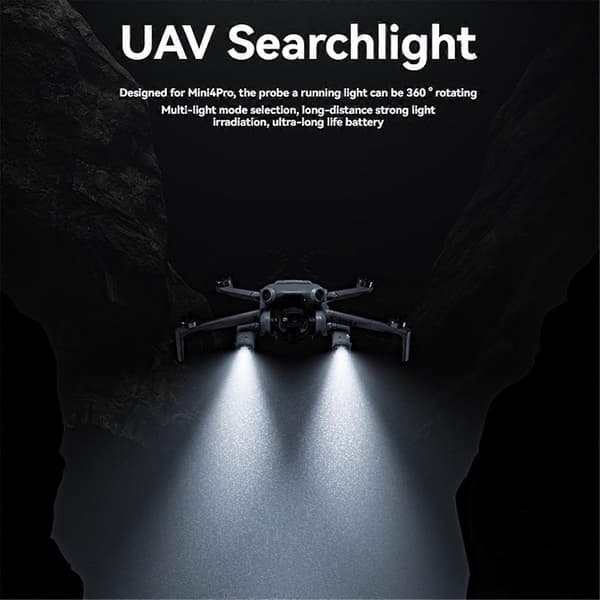Genopladelig søgelygte til Mini 4 Pro Drone LED Natflyvningssignallys til Mini 4 Pro Tilbehør Gray