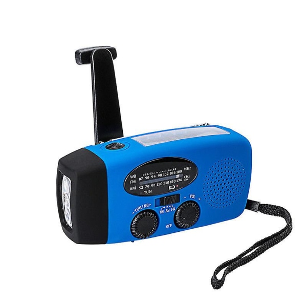 Hög kvalitet grossist handvev Radio Solar Handvev Radio Emergency Handvev Radio Blue