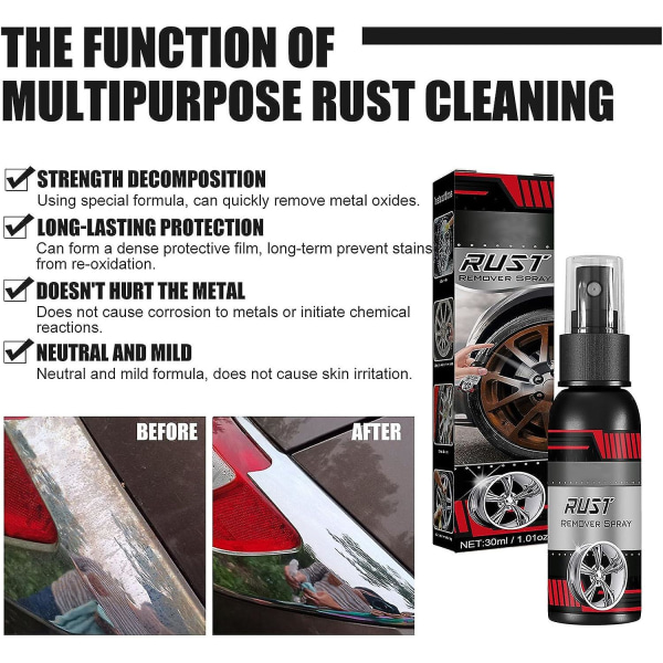 Multifunktionel Metal Rustfjerner, Rustfjerner Spray til Biler, Anti-Rust Inhibitor, Afrustning Spray, Fjern Jernpulver, Rust 1Pcs