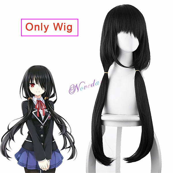 Anime Date A Live Itsuka Shido Cosplay-asu, Prinsessa Yatogami Tohka Tokisaki Kurumi Kouluuniformu Synteettinen Peruukki Hiukset Miehet Pojat Tokisaki KurumiWig XL