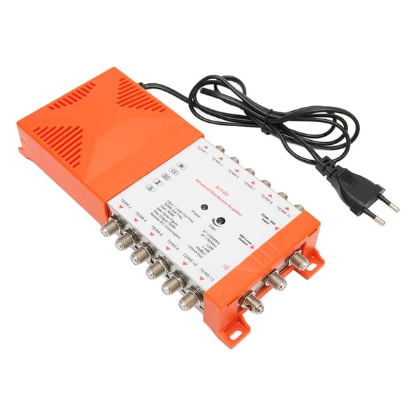 12-channel cascadeable distribution amplifier A112C LTE filter 12-way splitter EU plug 230V