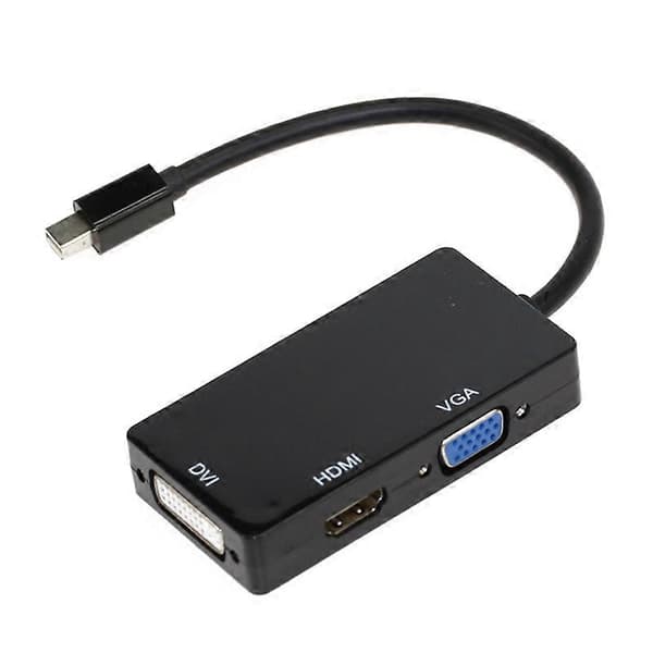 Mini Display Port -yhteensopiva VGA DVI -sovittimen kanssa