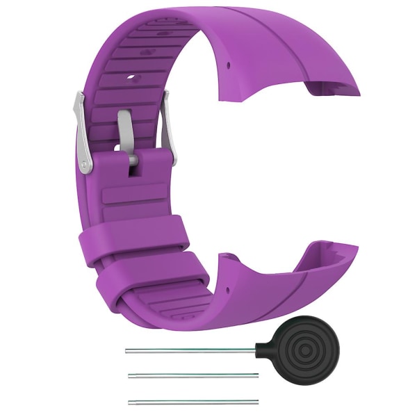 Silikon Andningsarmbandsrem för M400 M430 Smart Watch Watchband Armband purple