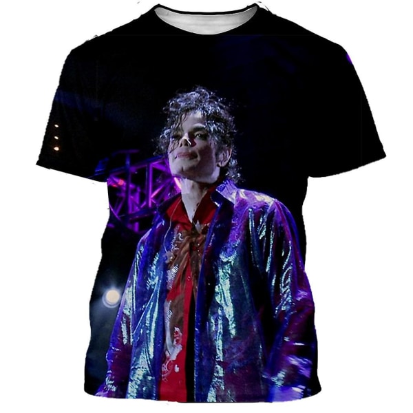 Michael Jackson T-paita Miehet Naiset Muoti Casual 3D- printed T-paidat Harajuku Style Ylisuuri T-paita Hip Hop Streetwear Topit 12 XL