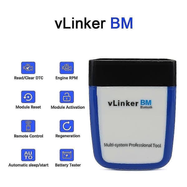 Auton diagnostiikkatyökalu - Bmw Bimmercode Vlinker Bm Bluetooth 3.0 Elm327 V2.2 Obd2 -skanneri