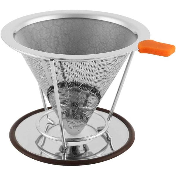 Kahvinjuomari, Helposti puhdistettava elintarvikelaatuinen kahvinsuodatin, Uudelleenkäytettävä käytännöllinen hunajakenno, 115 mm:n pidike