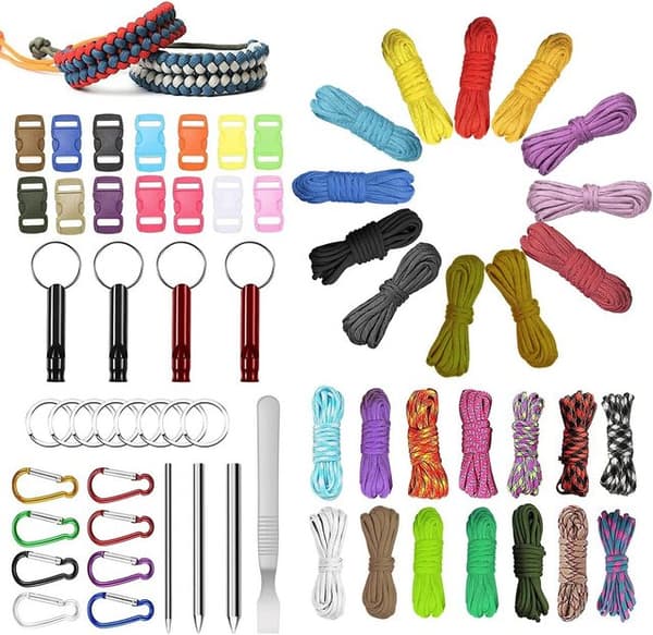 Paracordsett, Paracord 550 Nylonrep Paracordrep Multifunksjon