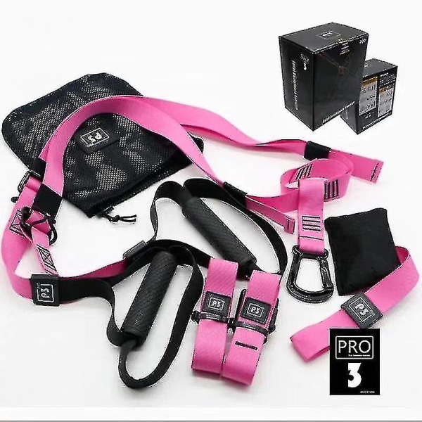 P3-3 Pink. Atletisk version Trx Suspension Bands Stretch Rope Resistance Training Rope Fitness Yoga