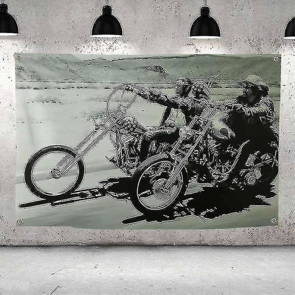 Easy Rider Easy Rider hengende banner 96x144cm black and white