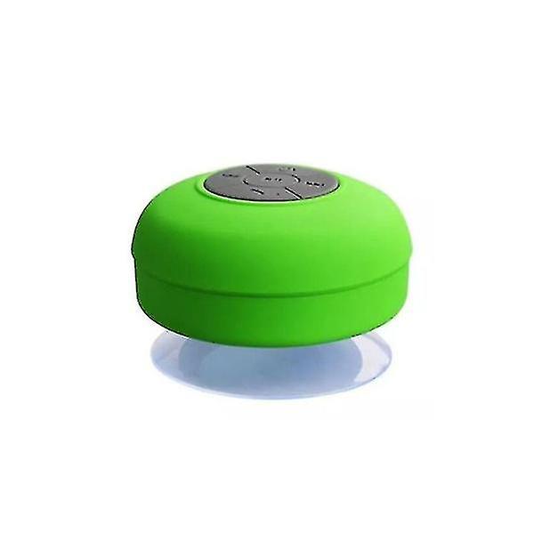 Bærbar vandtæt Bluetooth-højttaler Trådløs håndfri højtaler til brusere Badeværelse Strand Green