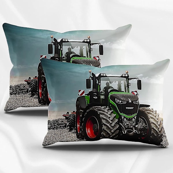 Traktor Täcke Set 2/3 Delar Pojkar Traktor Sängkläder Set Med Kuddfodral 50x75 Cm För Barn Barn Tonåringar 220x240cm