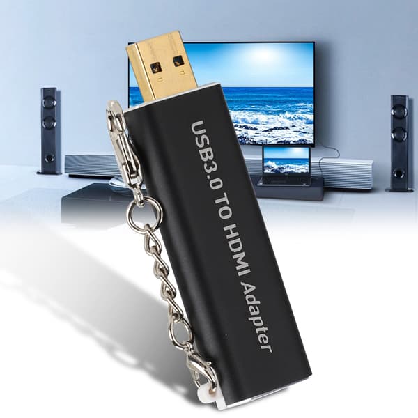 USB 3.0 til HDMI-adapter for stasjonær PC, bærbar PC, notatbok, video- og lydkonverterer for Windows 7/8/10