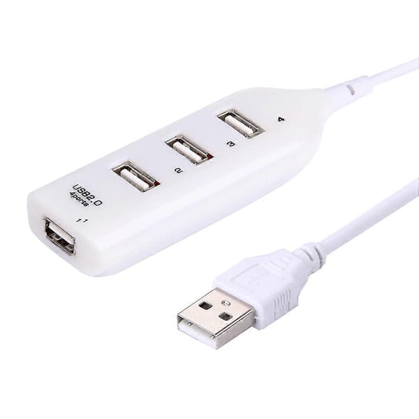 4-portars USB 2.0 HUB, kabellängd: 30 cm White