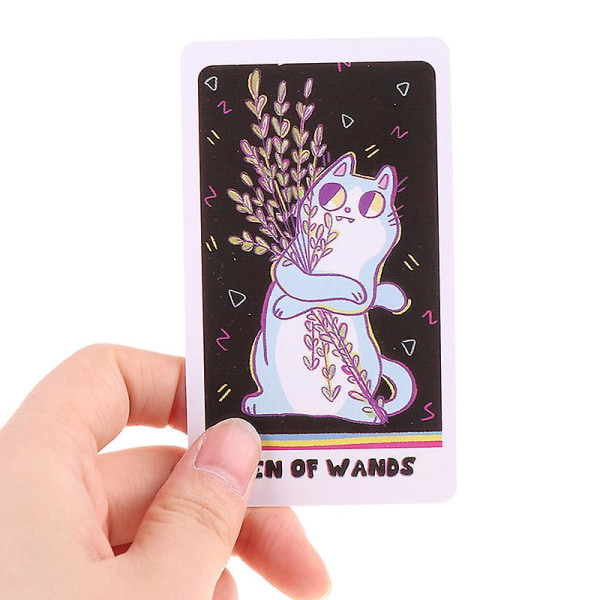 The Weird Cat Tarot Kort Oracle Kort Spådom Divination Deck Praty Brætspil