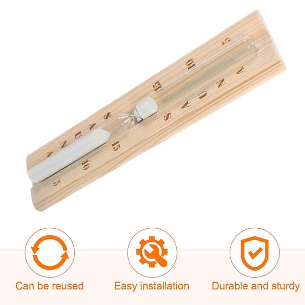 Sauna Timer Træ Timeglas Timer 15-minutters Timeglas Sauna Træ Timeglas 30.00X6.50X2.50CM