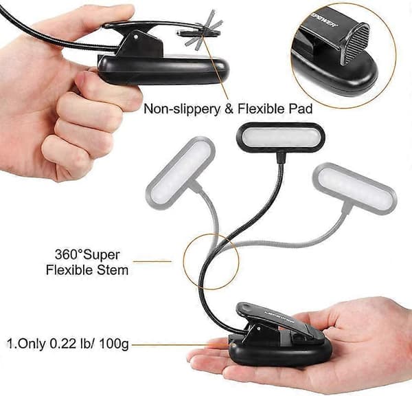 Boklampe Dimbar, Lettvekts Leselampe
