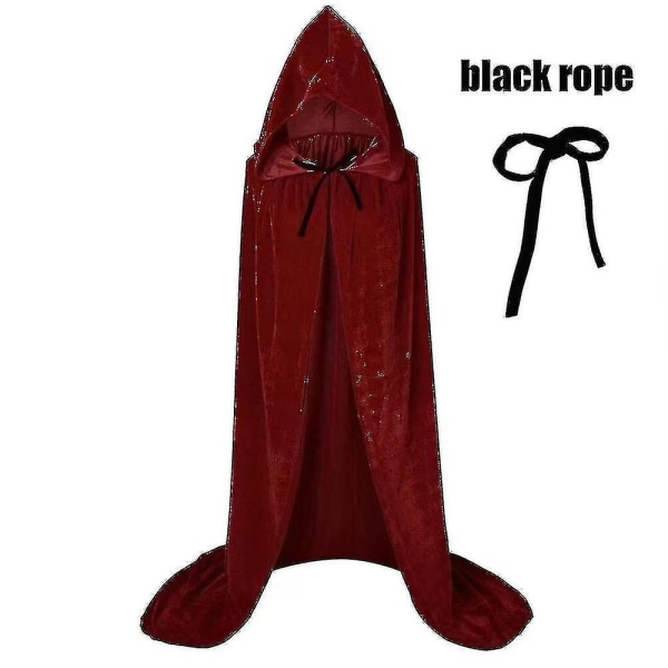 Sanderson Sisters Cape Mary Sarah Winifred Kostym Jul Vuxen Barn Medeltida Kappa W Claret XL 140*160cm *