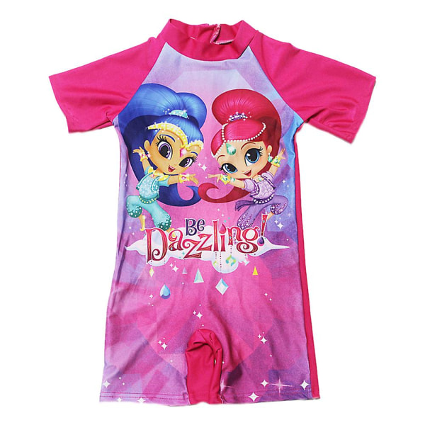 3-11 år flickor tecknade badkläder Baddräkt i ett stycke Strandkläder Aladdin Little Princess 6-8 Years