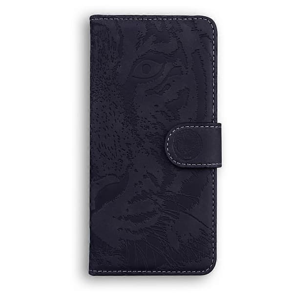 Tiger Präglat Läderfodral För Redmi 14C 4G Black