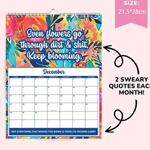 Mental Health Calendar 2024, 2024 Funny Mental Health Calendar, Funny