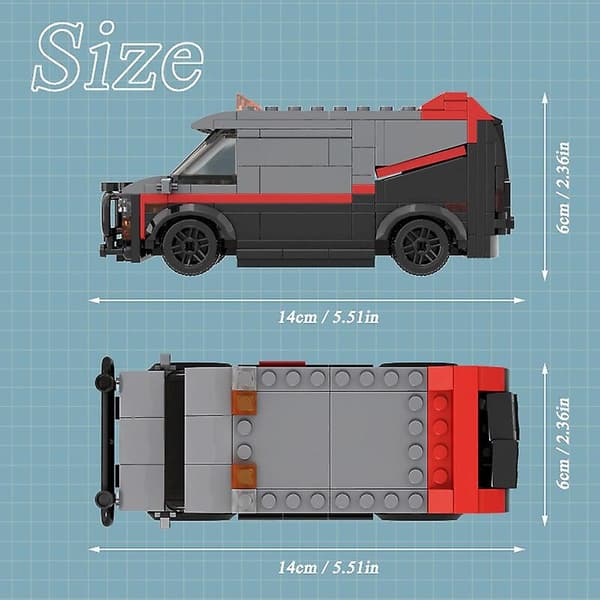 Simulering Berømt Lastbil Gmc Vandura Van Byggeklods