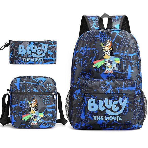 Bluey Three-piece Schoolbag Backpack