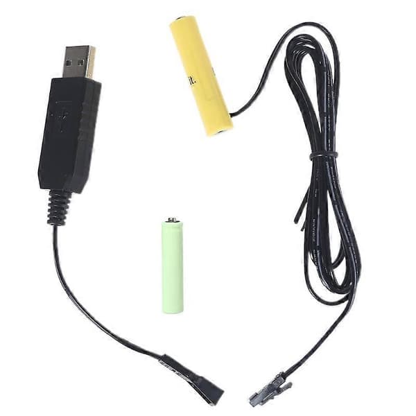 USB til 1,5V 3V 4,5V 6V AAA-4AAA batterieliminator kan erstatte 1-4 AAA-batterier 3V