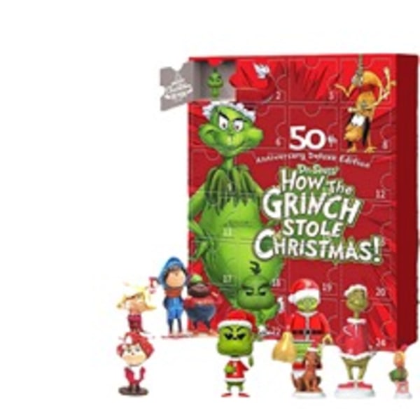 Grinch Julekalender 2023 - 24 figurer til strømper Style 1