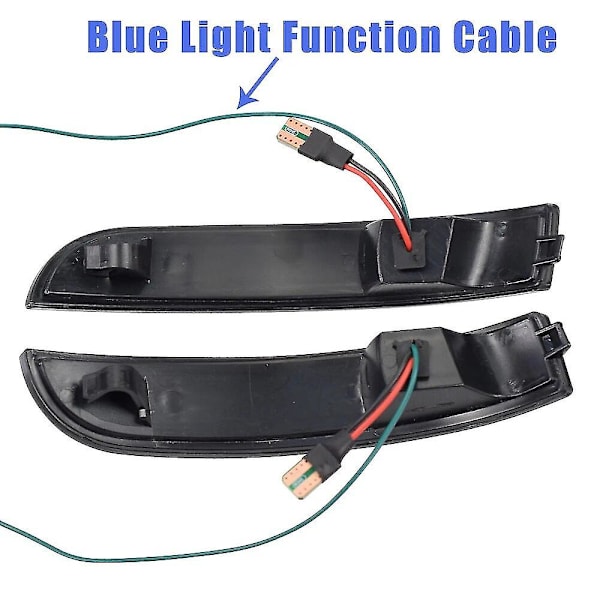 2 stk Dynamiske Blinklys LED Blinklys Røykte Flytende Bakspeil Lys Indikator For Ford Kuga Ecosport 2013-2018 Yellow