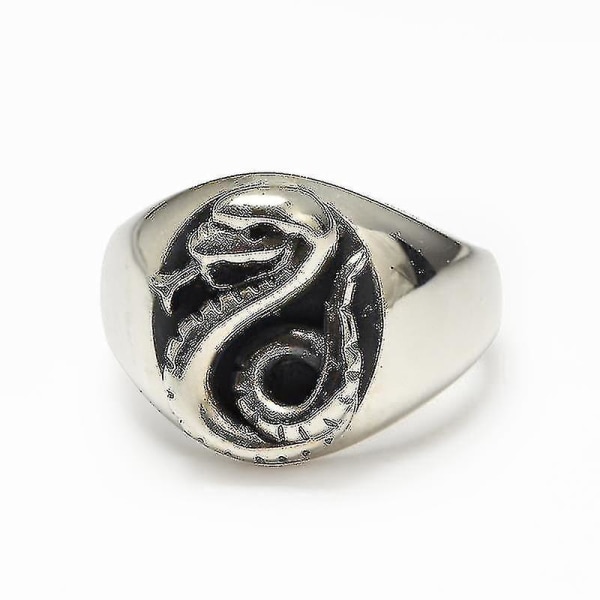 Movie Wizard Malfoy Family Badge Slytherin Snake Magic School Ring Cosplay Legering Smycken Ringar Vuxen Unisex Accessoarer 10