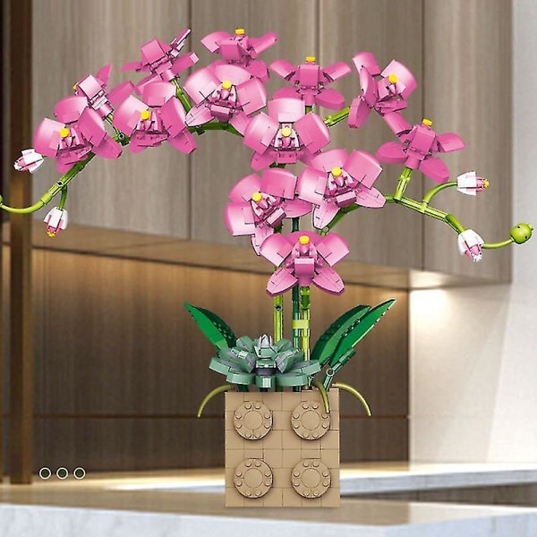 Orkide Blomster Byggeklosser | Block Construction Blomster | Voksne blomster - Blokker - Without box 2678