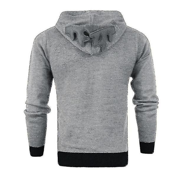 Miesten Jouluhuppari Huppari Paita Joulu Rudolph Poron Pullover Hihallinen Grey L