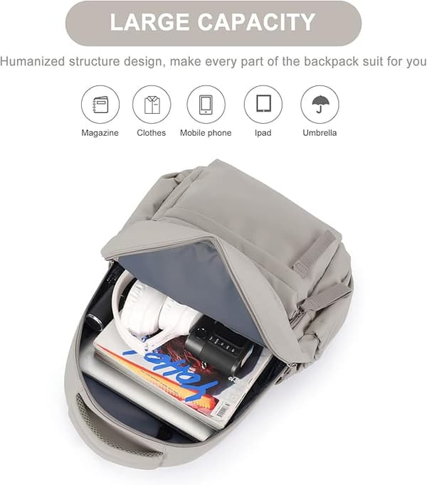New Laptop Backpack, Waterproof Laptop Backpack with 20 Inch USB Charging School Bag grey