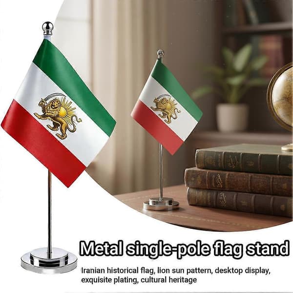 Iran Flag Table Flag Small Single Pole Flag Stand Table Decoration