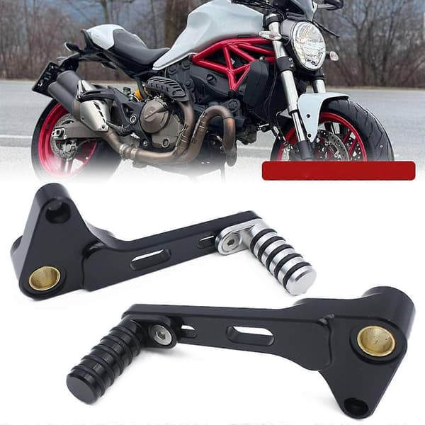 Ducati Monster 1200 821 2014-2017 musta moottoripyörän vaihdevivun vaihto Silver 13cm