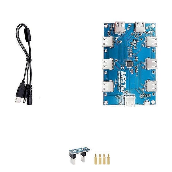 Manuell sveising USB-hub V2.1-kort med 7 USB-porter for Mister FPGA