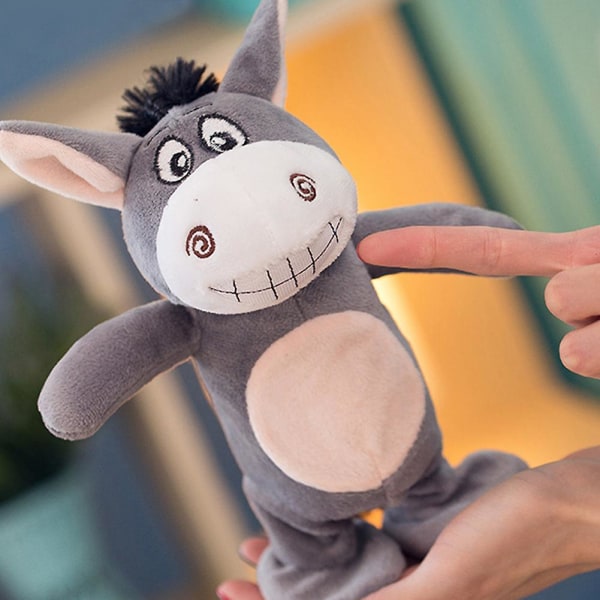 Haloppe Interactive Talking Toy Donkey Electric Pets Plyschinspelning Smarta promenadleksaker