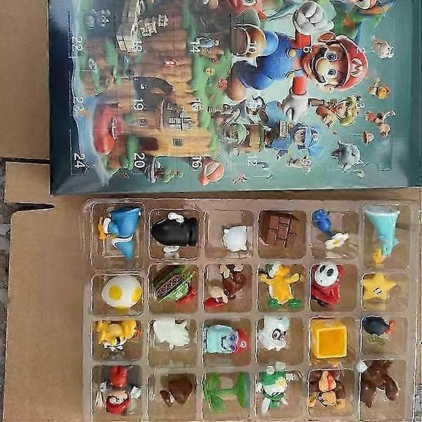 2025 Mario julenedtelling 24 figurer blindboks adventskalender jul Mario B